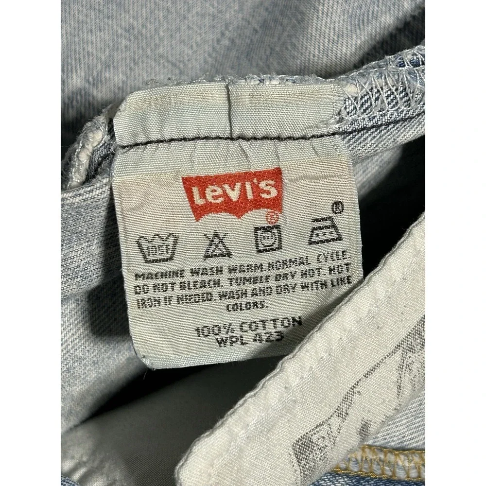 Vintage Y2K 2005‎ Levis 501xx Thrashed Distressed Button Jeans 36x34 Punk Grunge